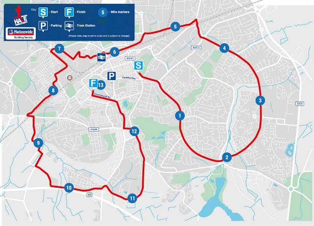 New Swindon Half Marathon route